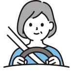 Senior Woman Driving A Car SVG Icon